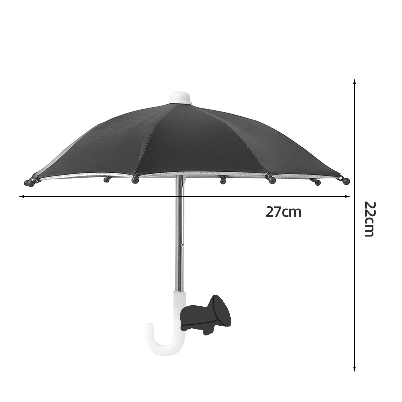 Protection Phone Umbrella for Sun Universal Adjustable Piggy Suction Cup Phone Stand with Sun Shade Cover