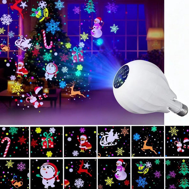 2026 Arrivals Turn Any Room Into a Christmas Wonderland! 16-Pattern Rotating Projector Bulb