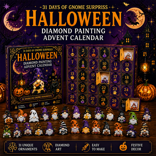 31 Days of Gnome Surprises Halloween Diamond Painting Advent Calendar!