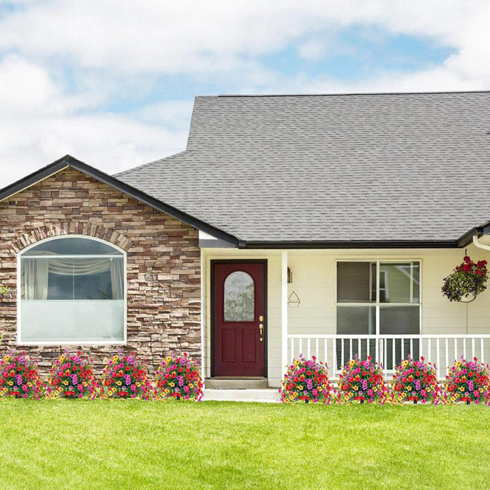Weatherproof & No-Fade Outdoor Hanging Flowers