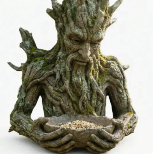 Meditating Witch Garden Bird Feeder
