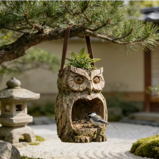 Meditating Witch Garden Bird Feeder