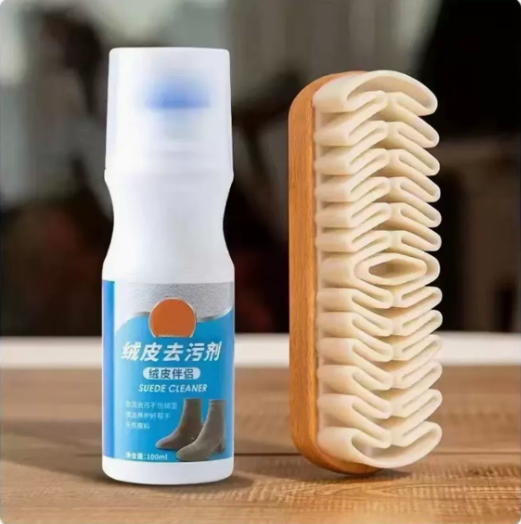 2-in-1 Suede Shoe Brush TPR Crepe Bristles for Nubuck, Boots, Jackets & Leather Care
