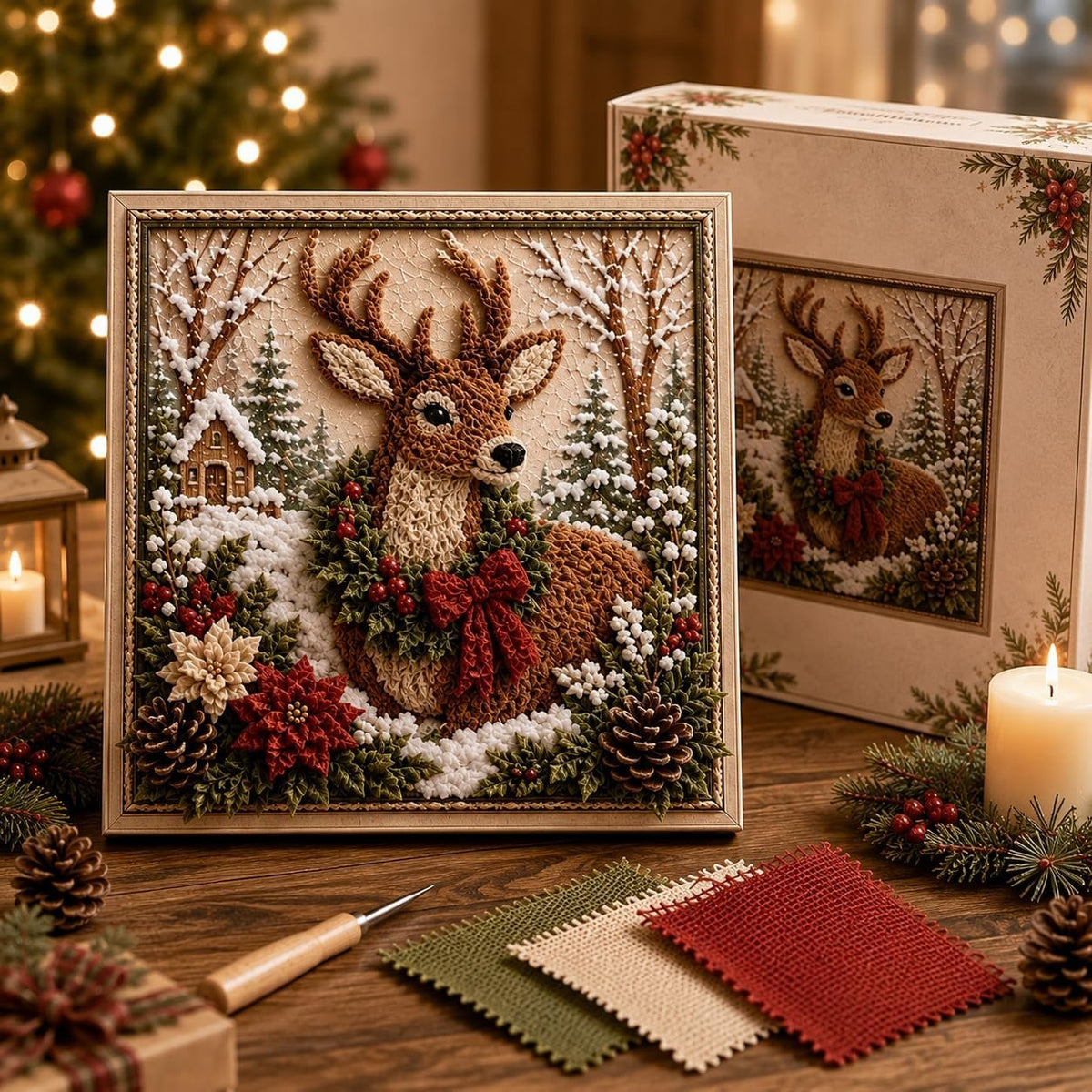 3D Christmas Fabric Stamping Set