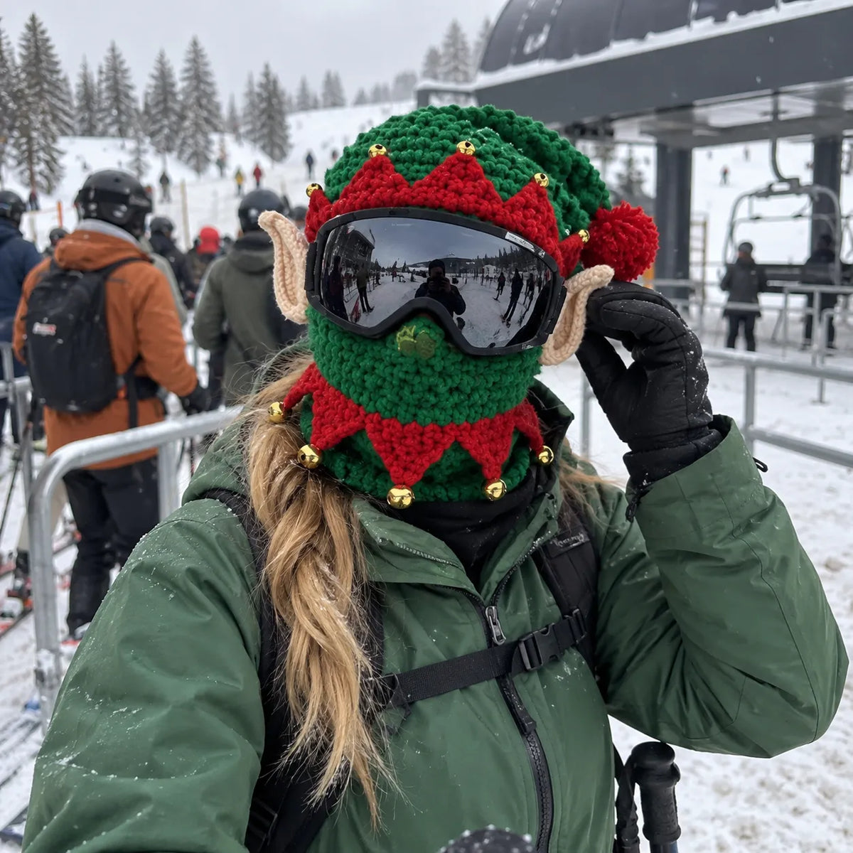3D Christmas Knit Ski Mask | Warm Full-Face Cover in 3 Festive Styles for Ski Trips, Parties & Winter Adventures