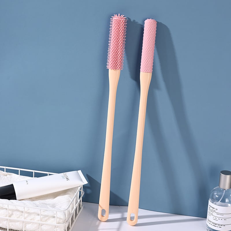 (2PCS/ SET) Long Handled Silicone Toe Crevice Cleaning Brush & Exfoliating Brush