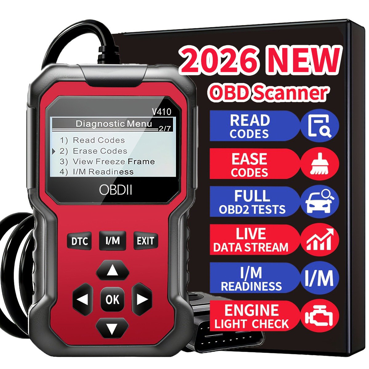 OBD2 Advanced Diagnostic Tool Professional Engine Code Reader