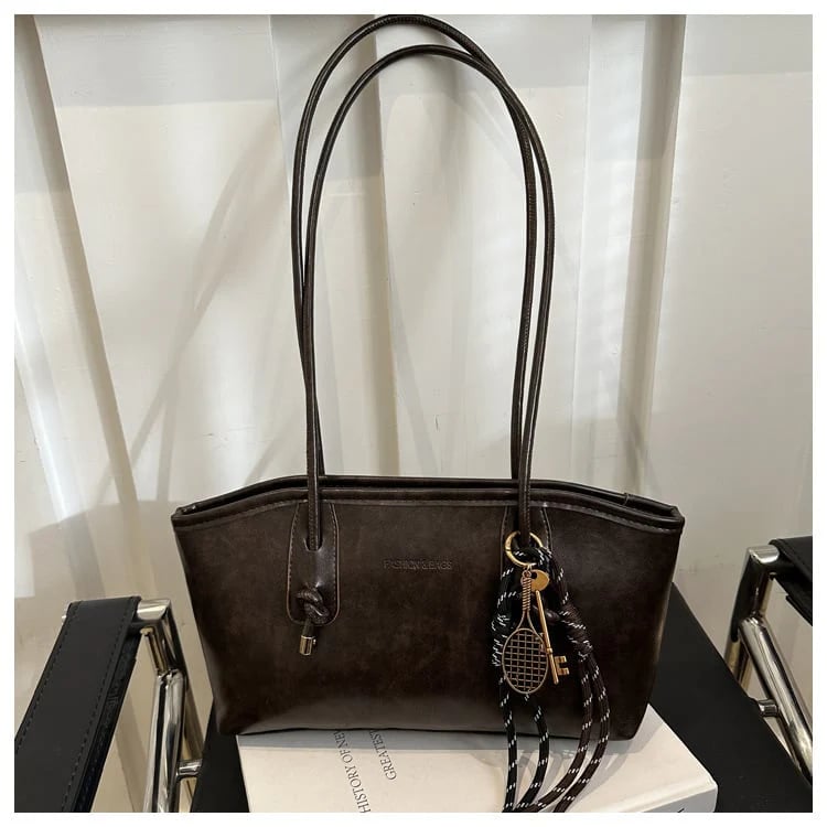 Women's Elegant Solid Color Large Capacity Shoulder Bag | Trendy Versatile Tote for Daily Commute & Casual Use