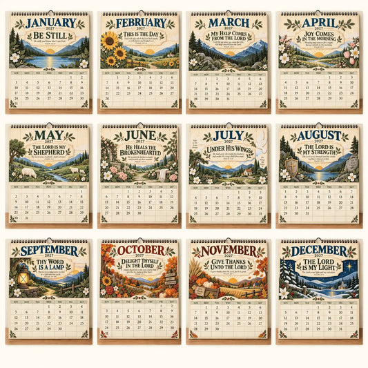 2027 Psalms Wall Calendar | Monthly Scripture & Christian Artwork