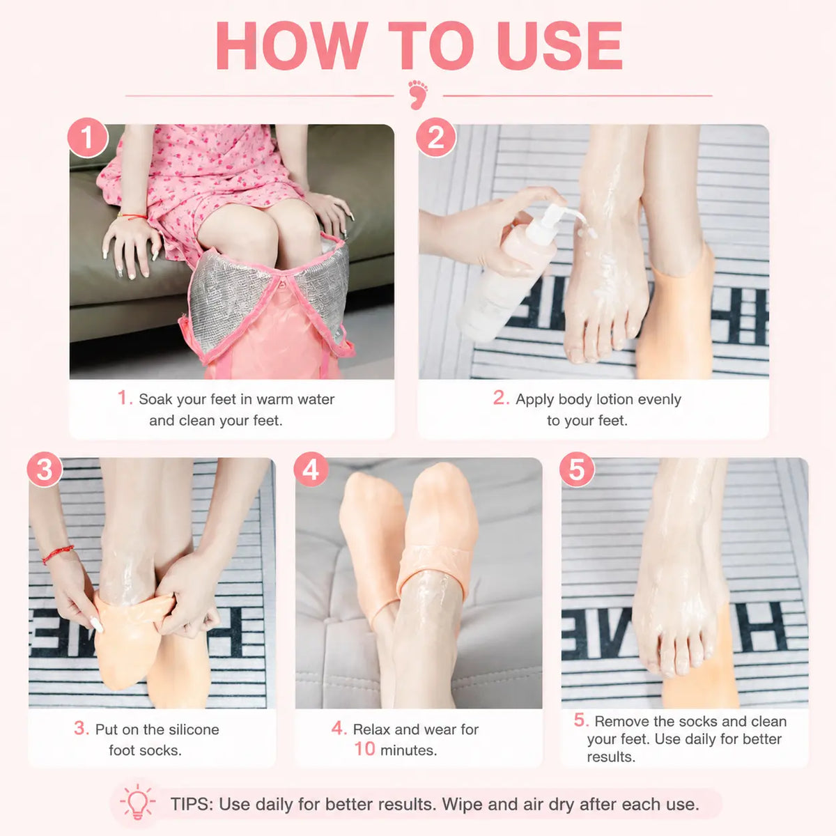 Women's Foot Care Silicone Socks