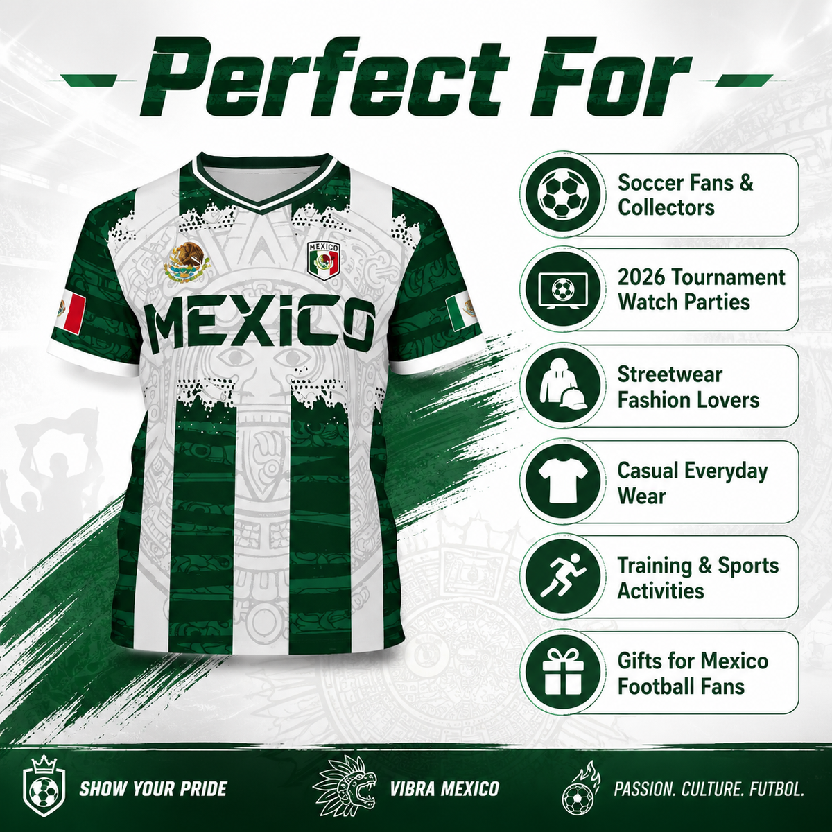 2026 Mexico Aztec Calendar Soccer Jersey