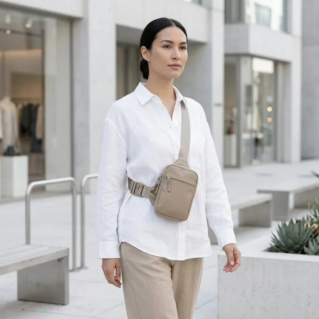 Travel Sling Bag Discreet Secure Sling Pack Keeps Valuables Safe