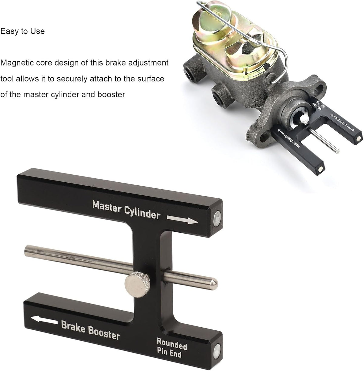 Premium Aluminium Brake Booster Push Rod Adjustment Tool with Length Gauge