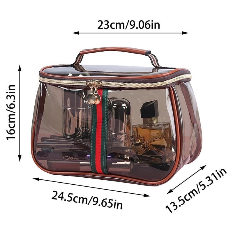 3-Piece Vintage Cosmetic Bag Set Large Capacity Waterproof Makeup & Toiletry Organizer for Travel
