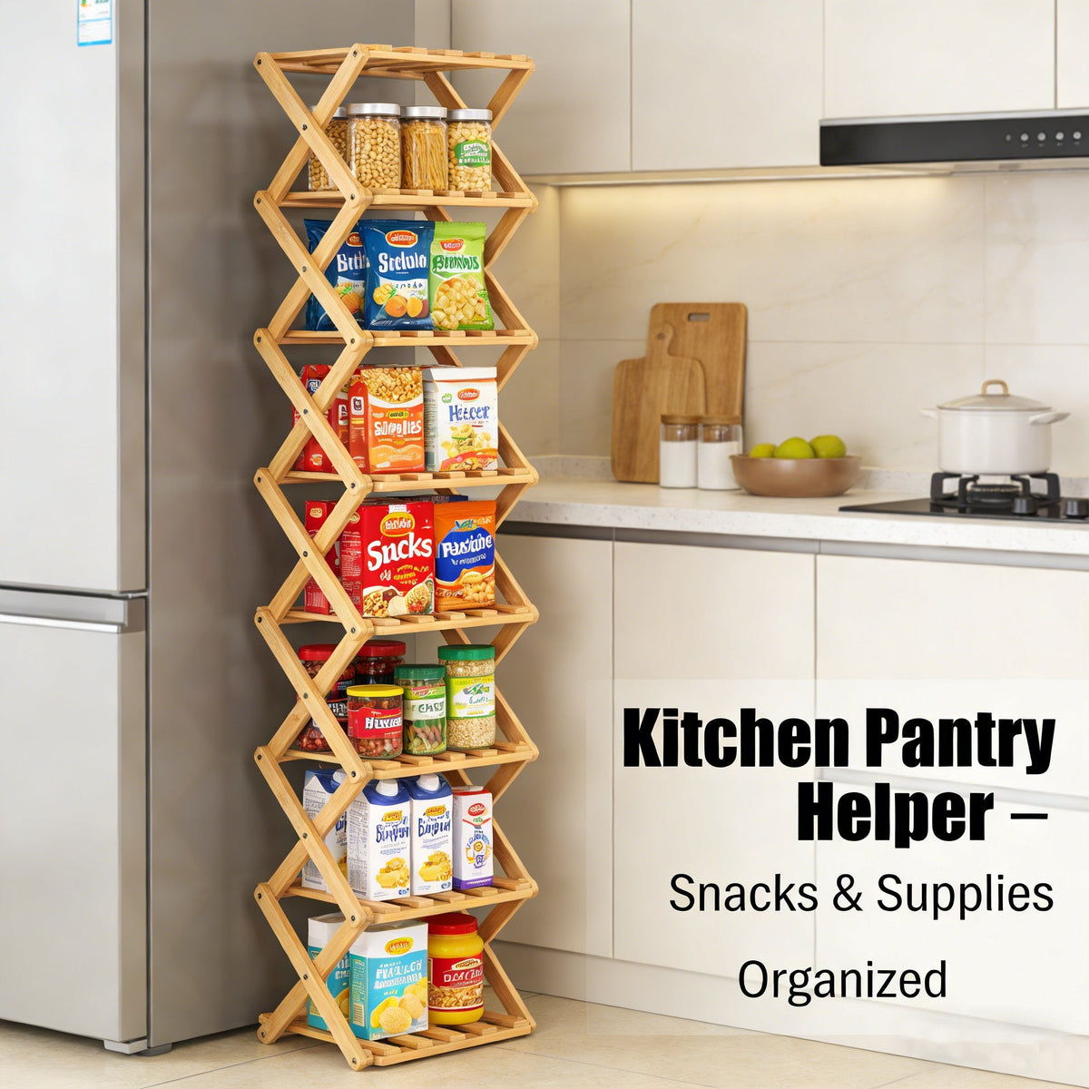 The 9-Tier Bamboo Rack: 3-Tier, 6-Tier, and 9-Tier No-Assembly Storage Solution!