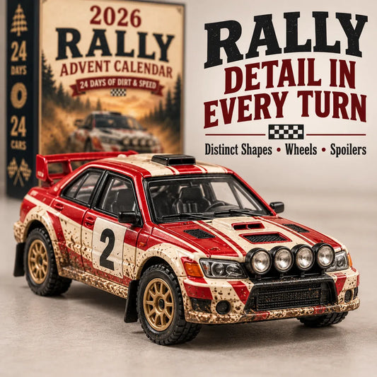 24-Day Rally Car Advent Calendar for Racing Fans Countdown to Christmas