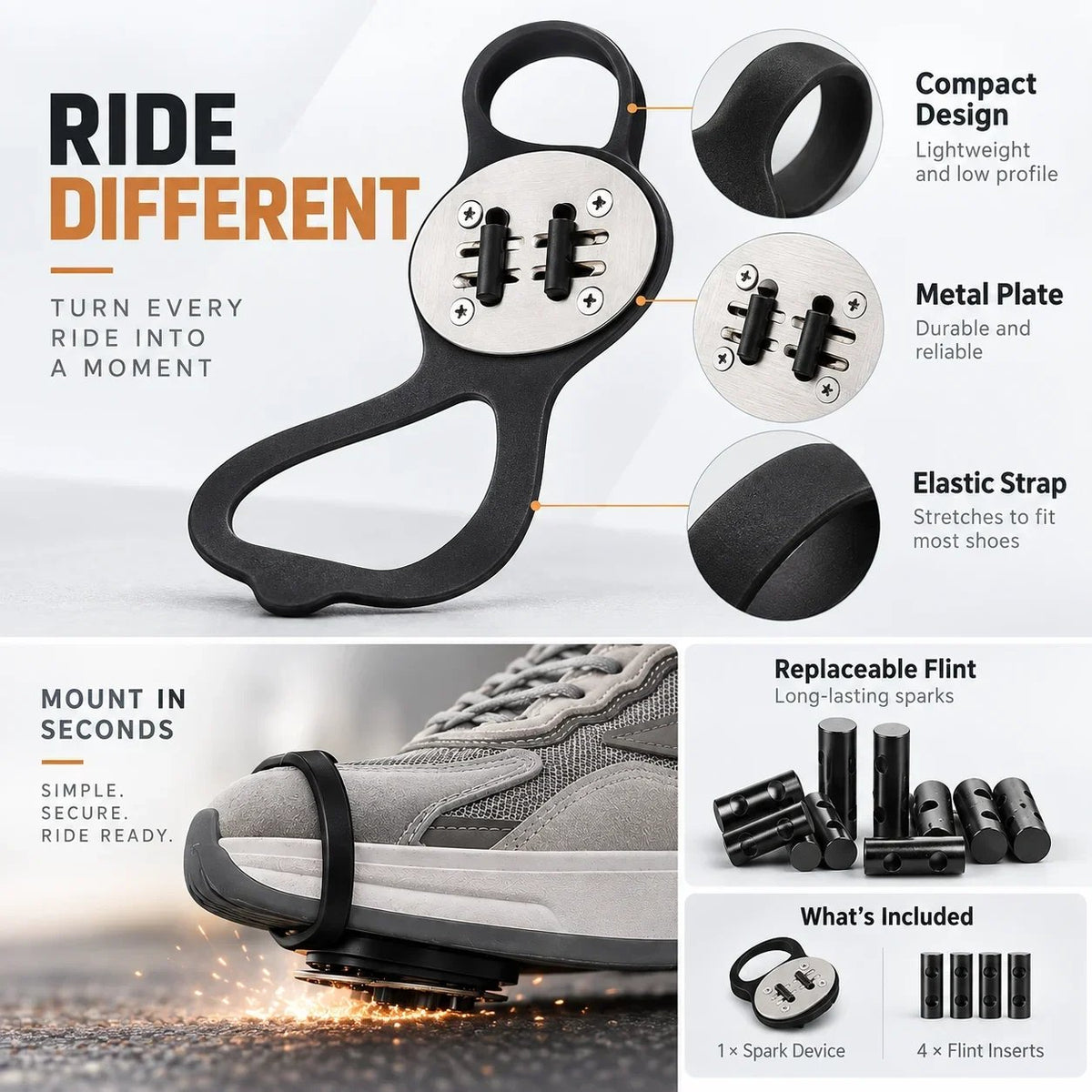 RoadFlare Motorcycle Boot Spark Sliders