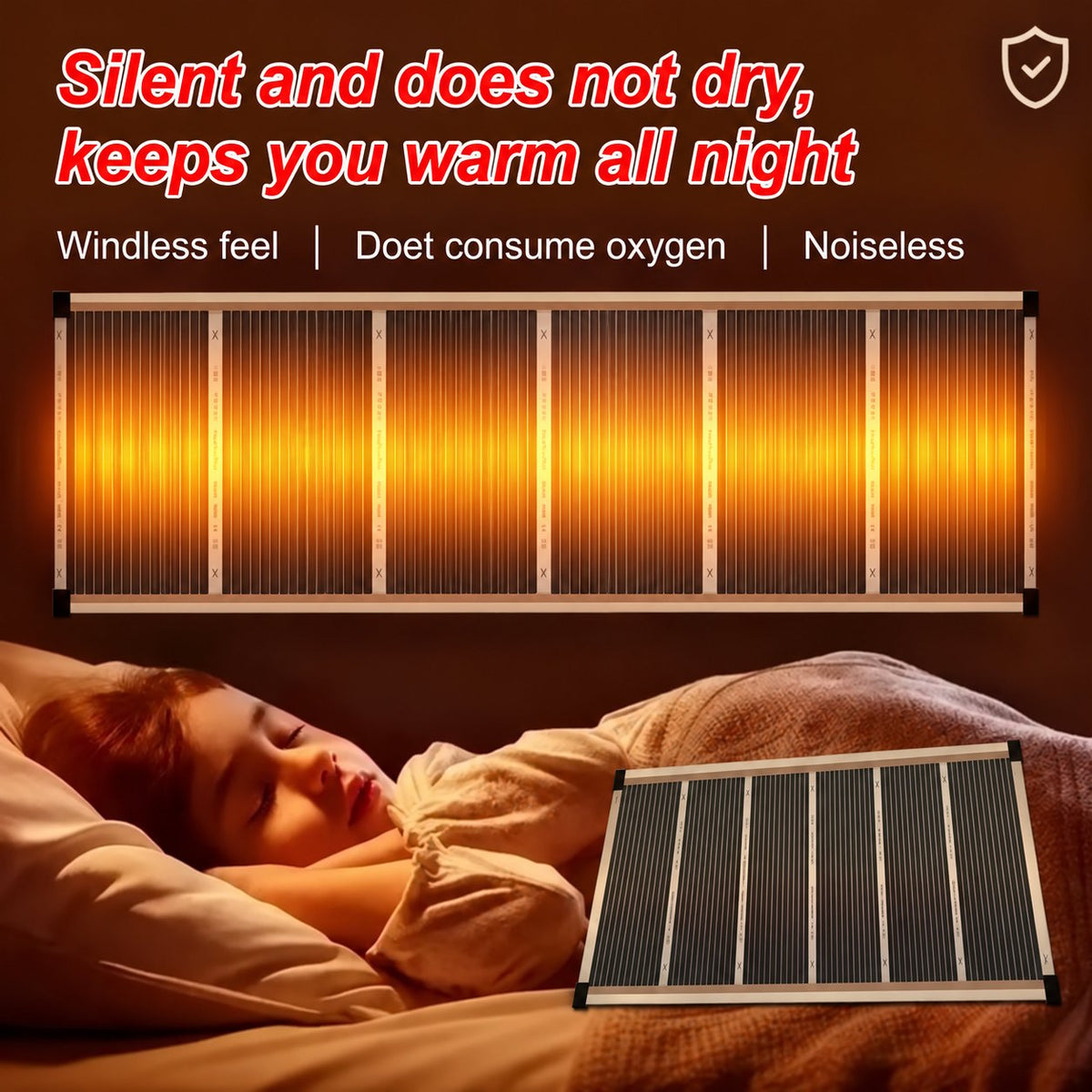 3-Second Rapid Heating Honeycomb Graphene Far-Infrared Ceramic Wall Heater Low Noise & Energy Efficient Indoor Wall