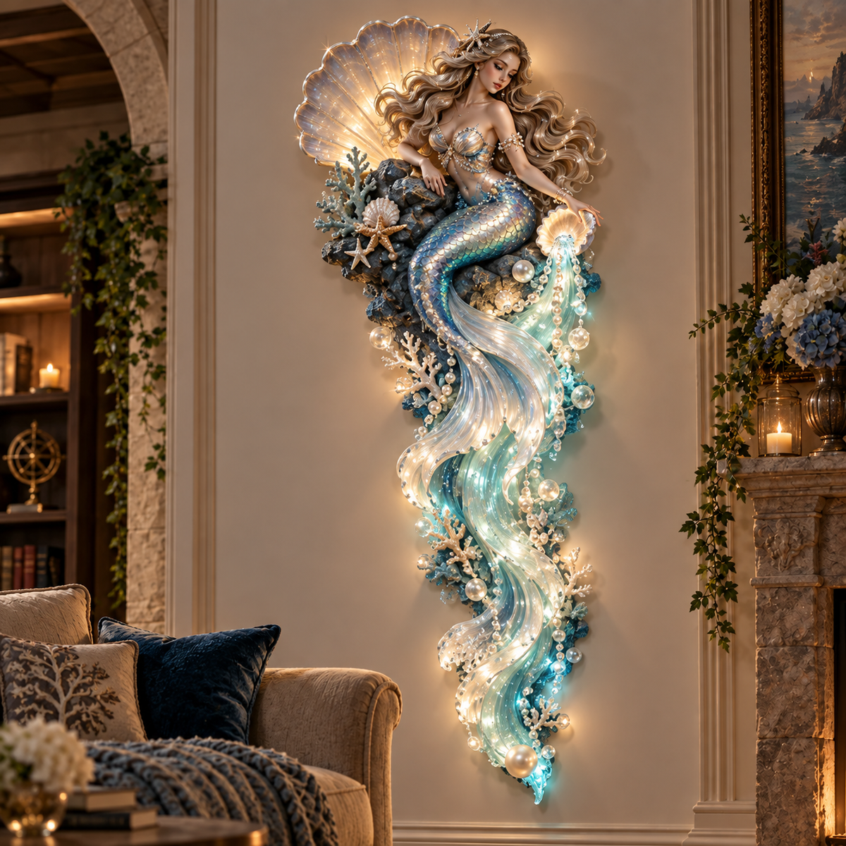 Enchanted Ocean Legends Lighted Wall D cor Collection