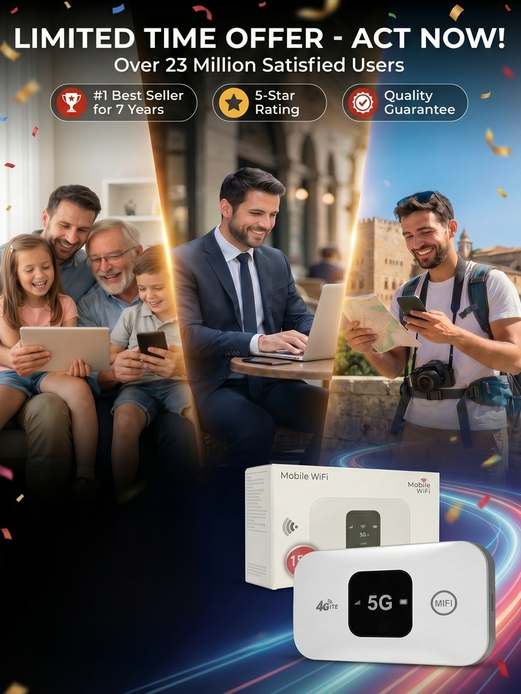 5G+ Portable WiFi Hotspot One-Time Purchase, No Monthly Fees