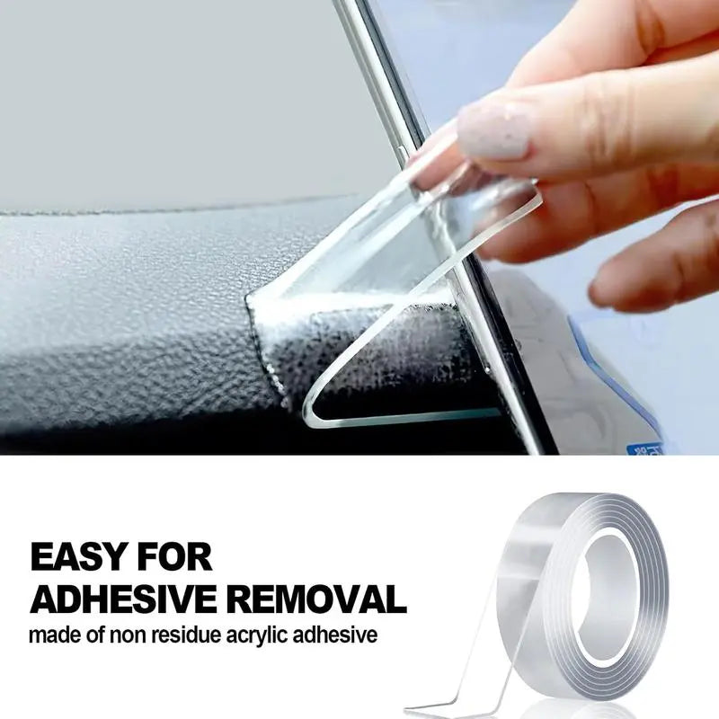 2-Pack Heavy Duty Nano Double-Sided Mounting Tape | Clear Removable Adhesive Tape