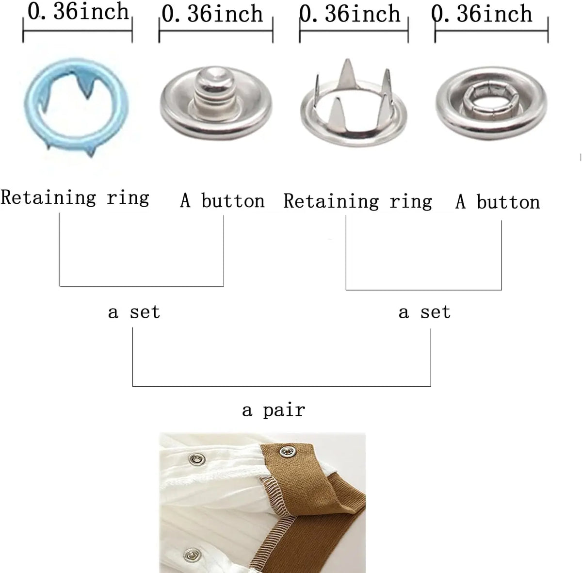 100 pcs Invisible Colored Metal Buckle & Manual Pressure Pliers Kit