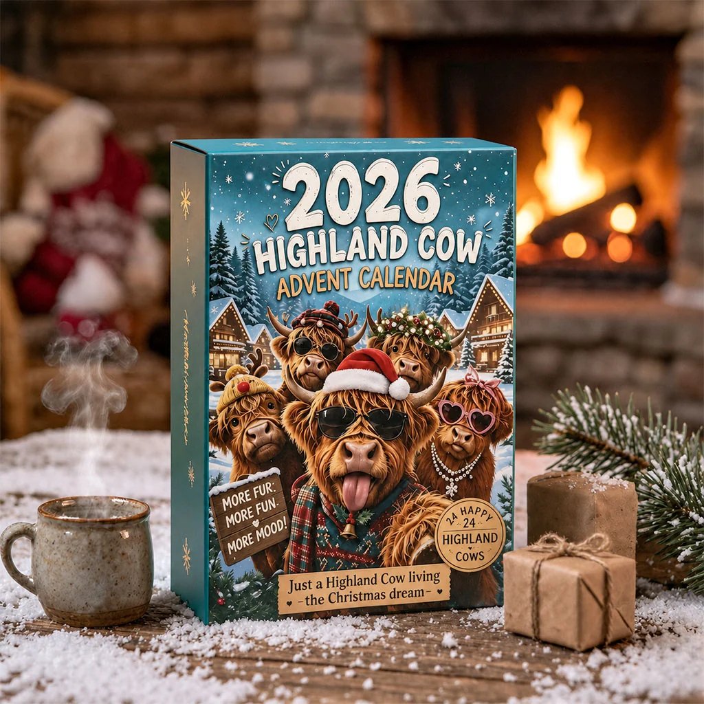 2026 Highland Cow Advent Calendar | Every Day Brings Surprises