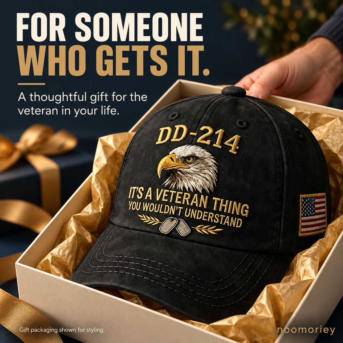 100% Handmade DD-214 Veteran Honor Embroidered Cap