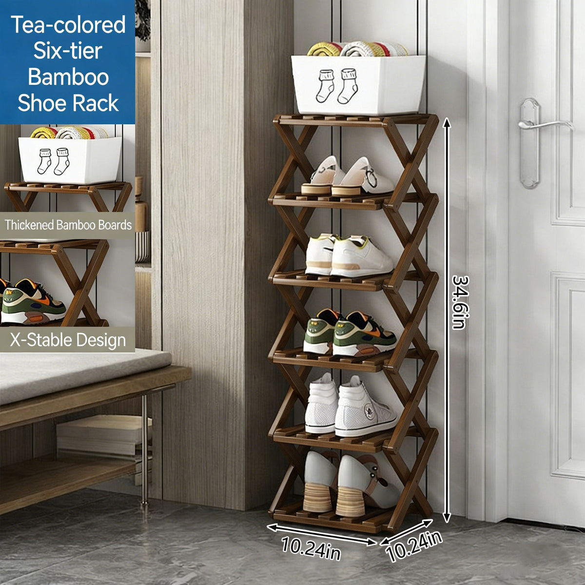 The 9-Tier Bamboo Rack: 3-Tier, 6-Tier, and 9-Tier No-Assembly Storage Solution!