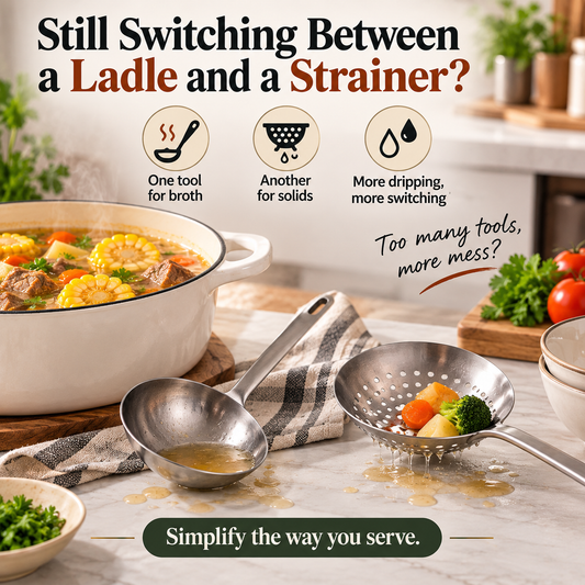 304 Stainless Steel Deep Soup Ladle