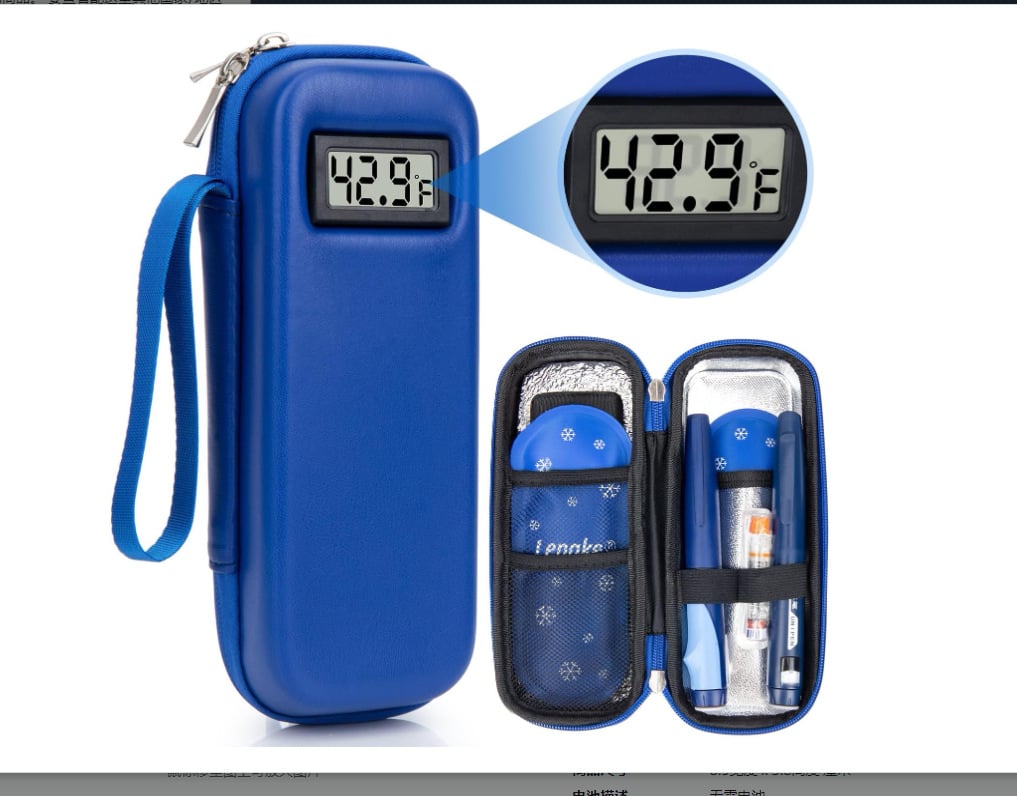 Insulin Cooler Travel Case Built in Real Time Temperature Display