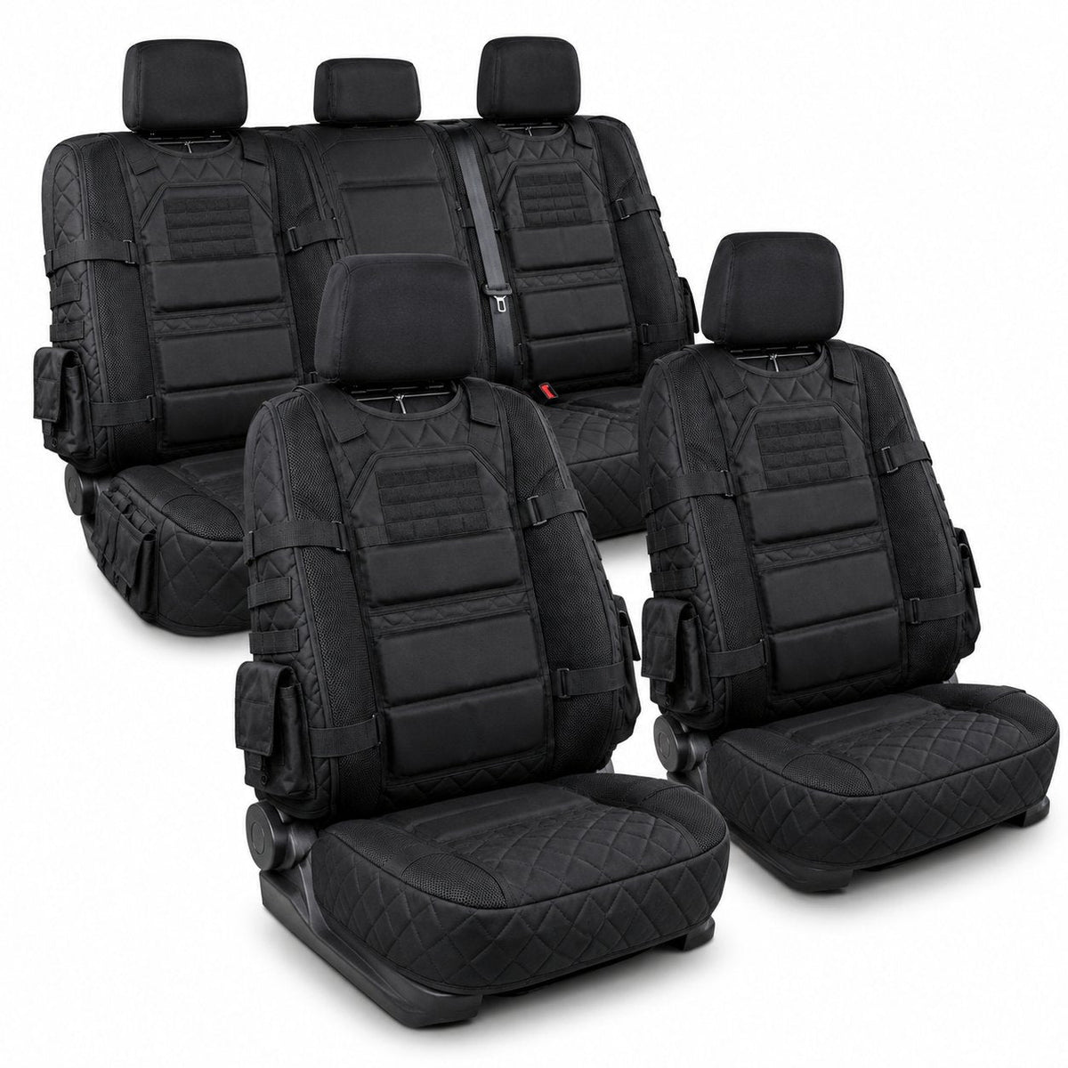 Military Style Auto Seat Protectors Universal Fit Heavy Duty Cushion For Long Drive Vehicle Owners