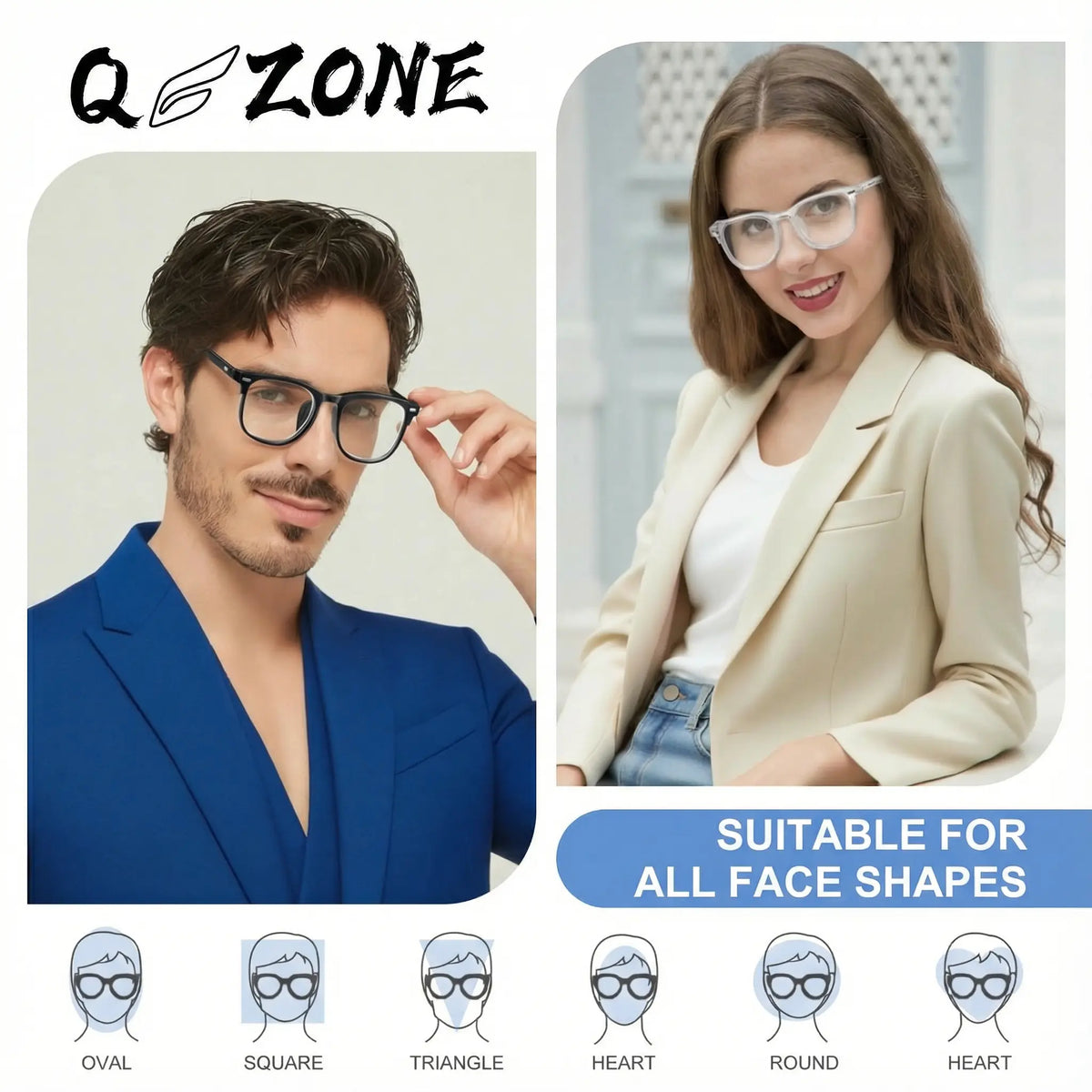 2026 1/2 Pack Blue Light Eyeglasses for Men & Women