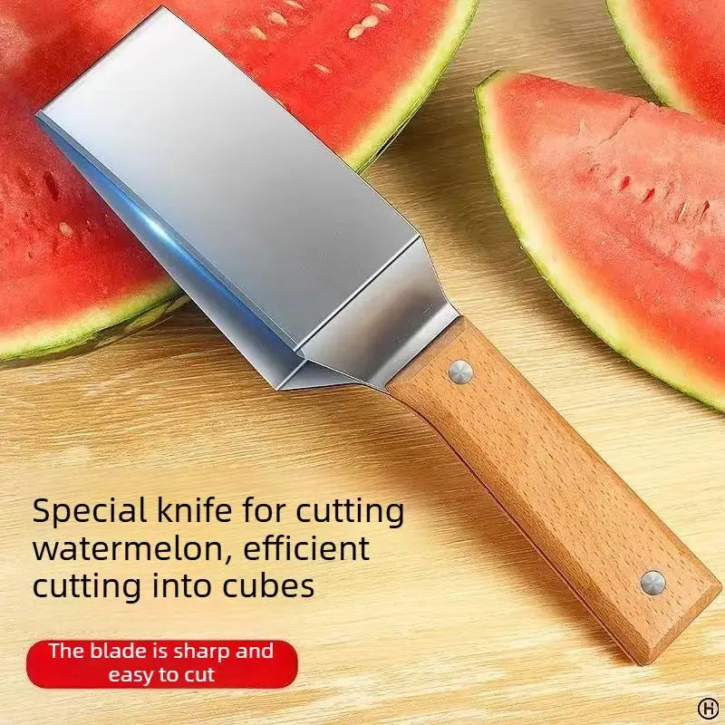 2PCS-Stainless steel watermelon slicer, multi-functional fruit slicer, fruit divider, watermelon cutting tool