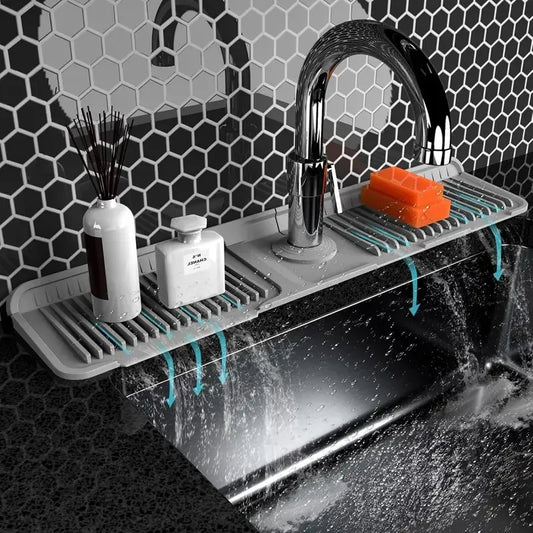 2026 Version Silicone Sink Faucet Draining Mat