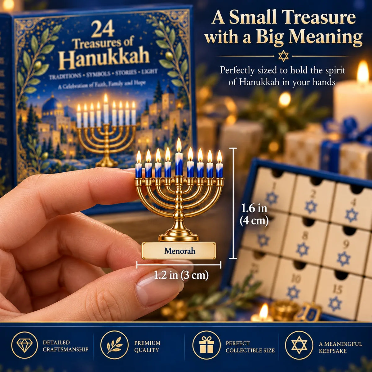 24 Treasures of Hanukkah Traditions, Symbols & Light Countdown Calendar