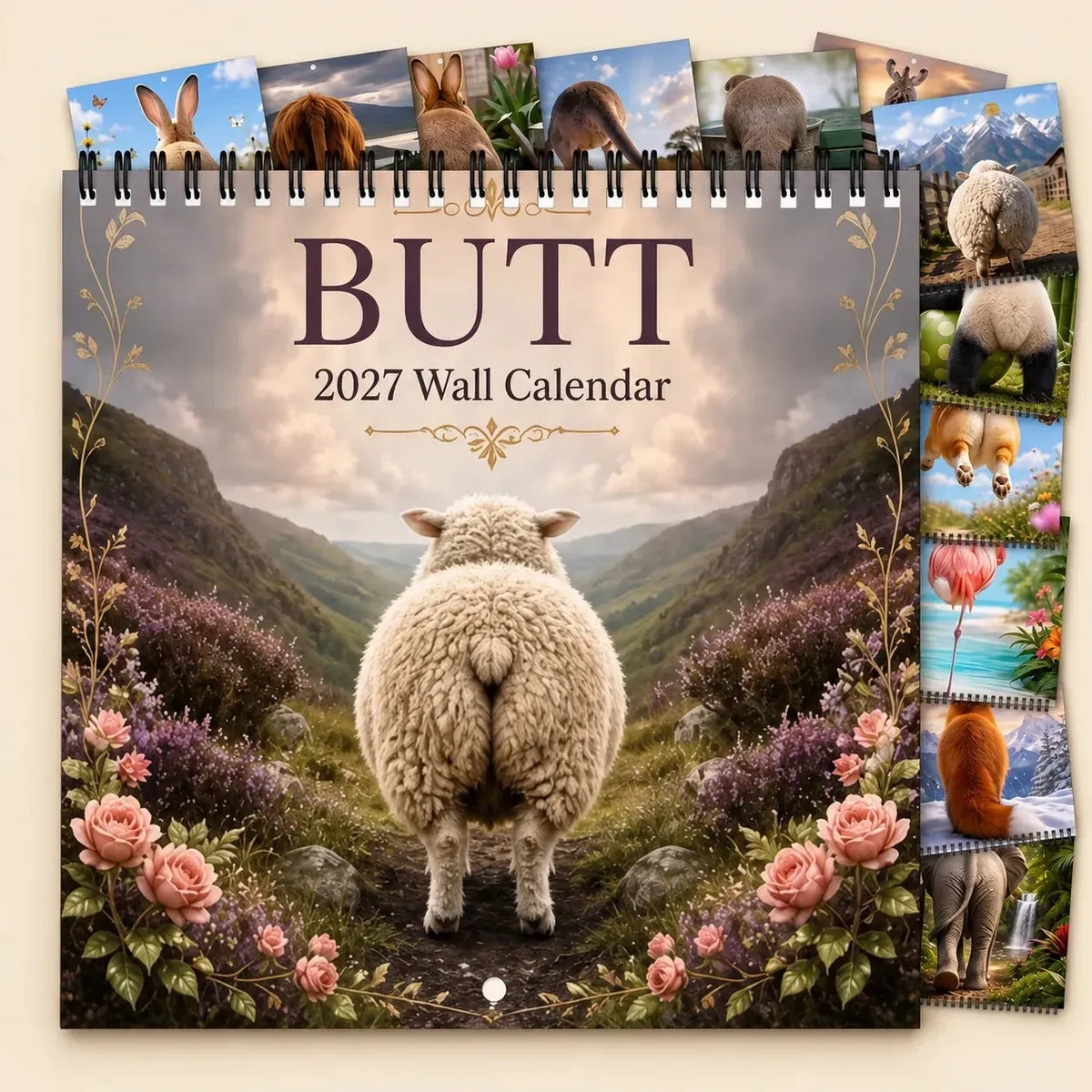 BUTT Seriously 2027 Funny Animal Wall Calendar