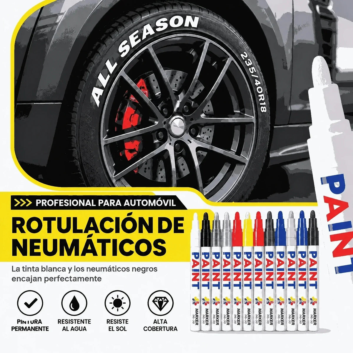 Permanent Automotive Paint Marker Pens Waterproof Oil-Based