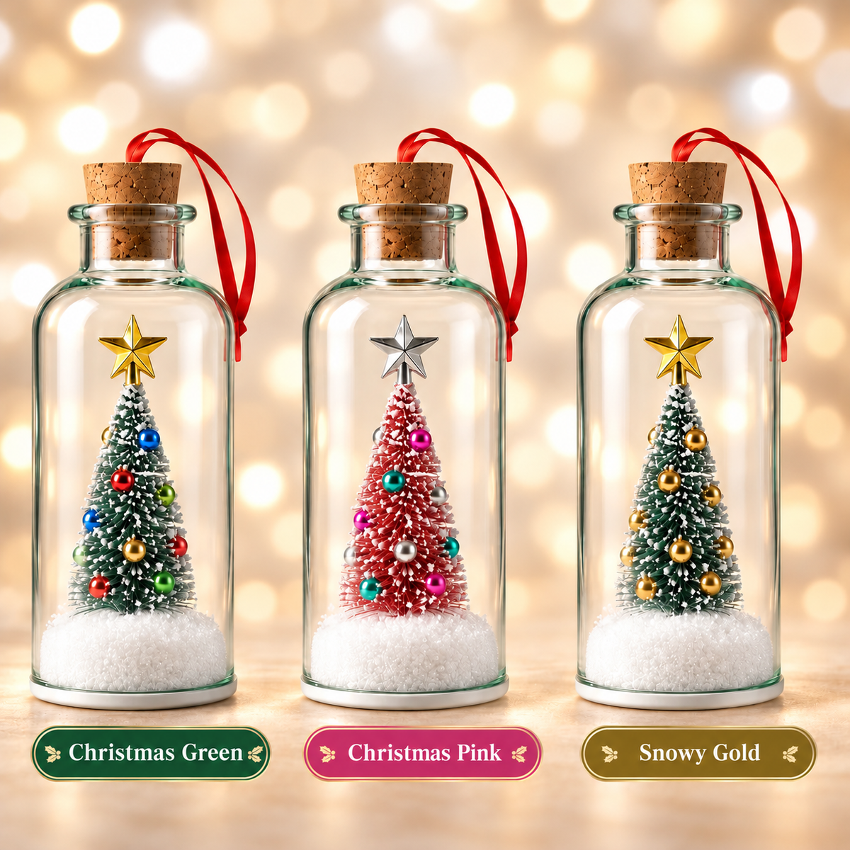 ๐Voice Recordable Ornament Glass Christmas Tree ๐