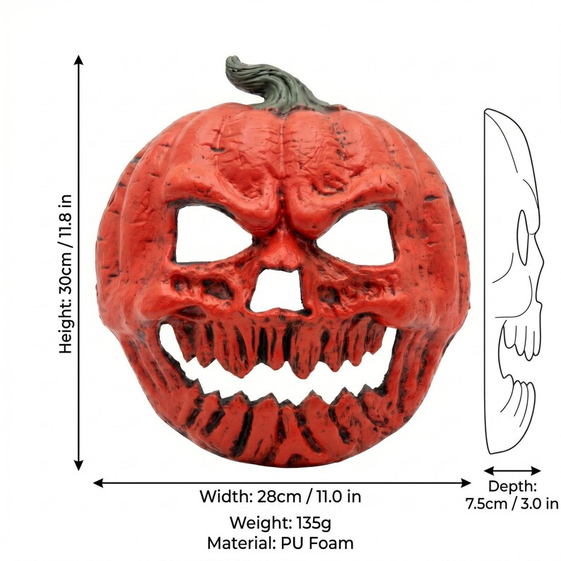 The Evil Jack-O'-Lantern Premium Pumpkin Skull Horror Mask
