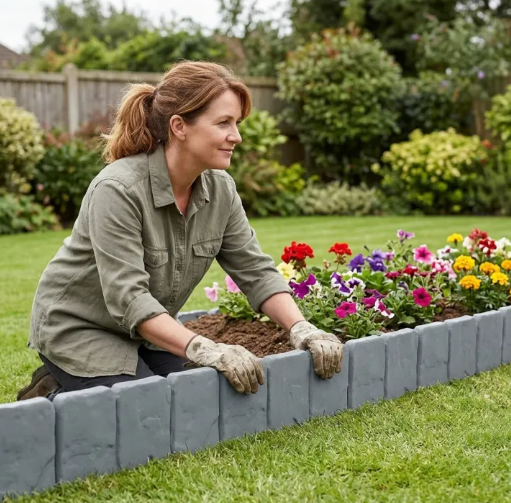 2026! Faux Stone Garden Edging Border!