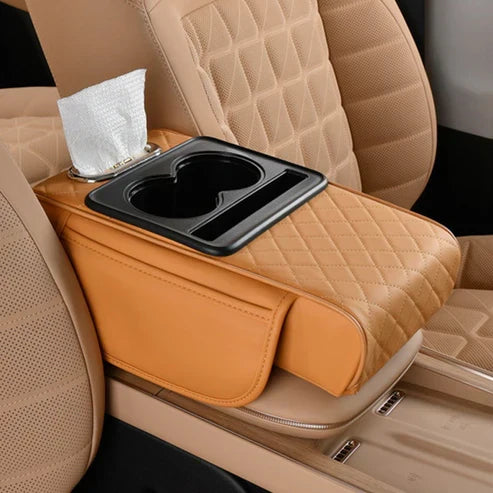 2026 Upgraded Model High-quality leather Multifunctional Car Armrest Cushion