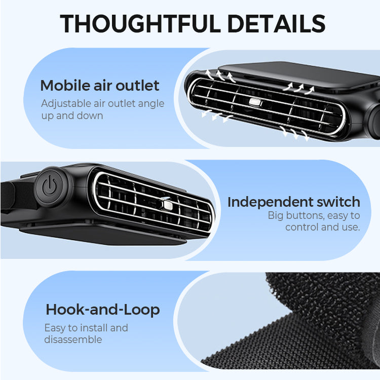 Universal Car Seat Ventilation Fan - Backseat Cooler for Summer Driving