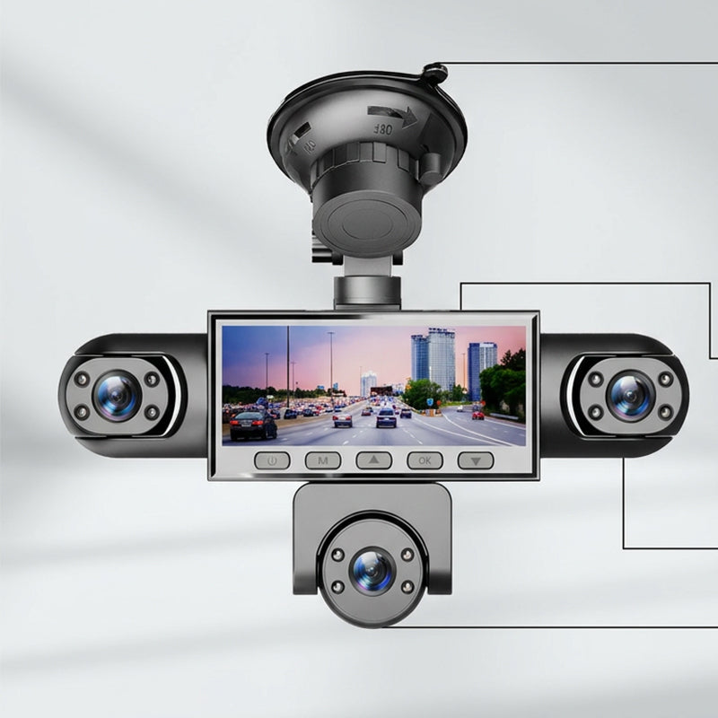 2026! 5 Lens Panoramic Dash Cam Front, sides