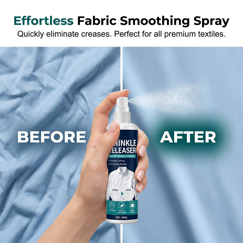 Instant wrinkle release no iron, travel-ready, static-free & fresh