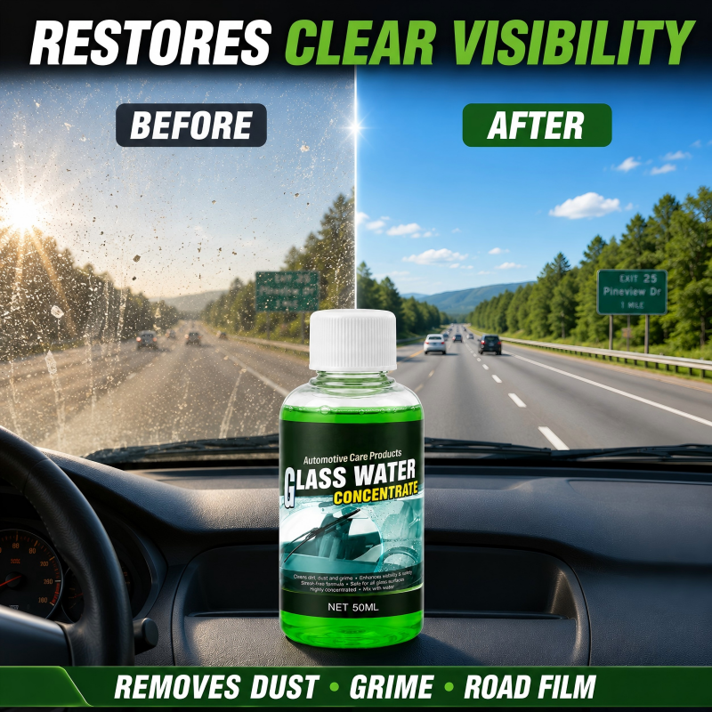 2026 Glass Concentrate 10ml makes 1L, cuts bugs & grime, streak-free