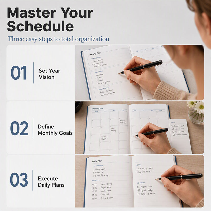 2027 Daily Planner Weekly & Monthly Organizer for Goals, Schedules & Productivity