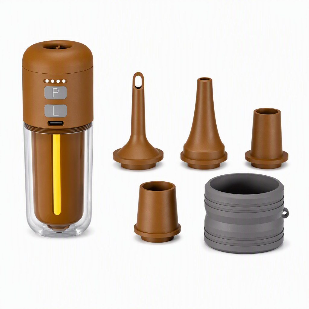 Portable Outdoor Air Pump and Deflator with Emergency Light Ambient Light and SOS Function for Pool Floats Inflatable