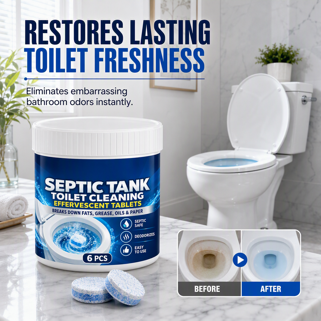 Effervescent Toilet Cleaning Tablets Drop, Fizz & Refresh