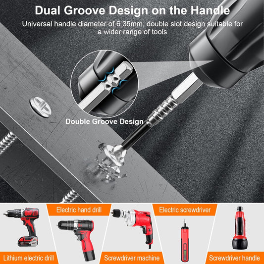 12-Piece Magnetic Impact Screwdriver Bit Set